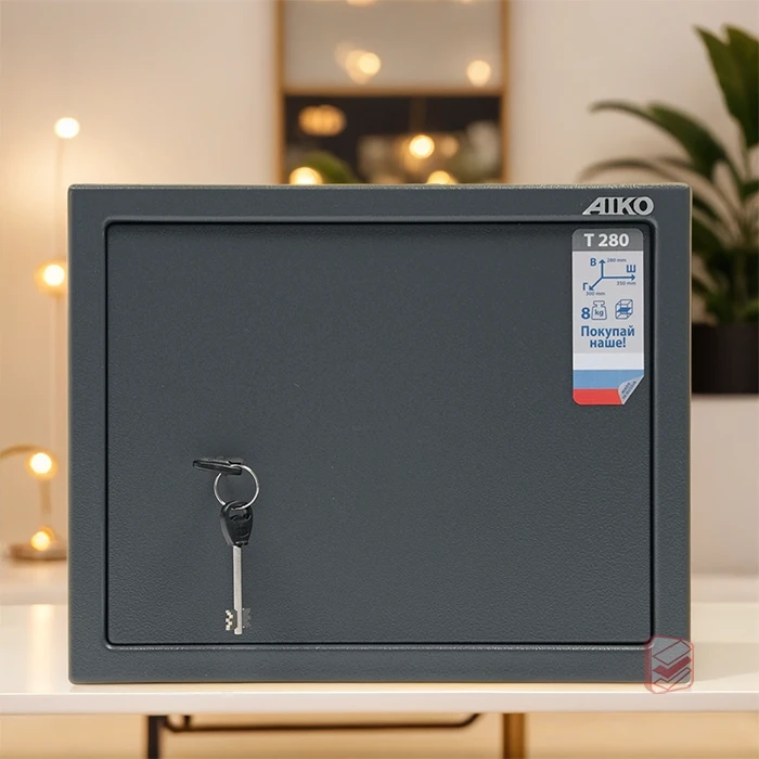 Сейф для дома и офиса AIKO T-280 KL ключевой замок фото СтеллажМастер Сейф для дома и офиса AIKO T-280 KL ключевой замок фото СтеллажМастер