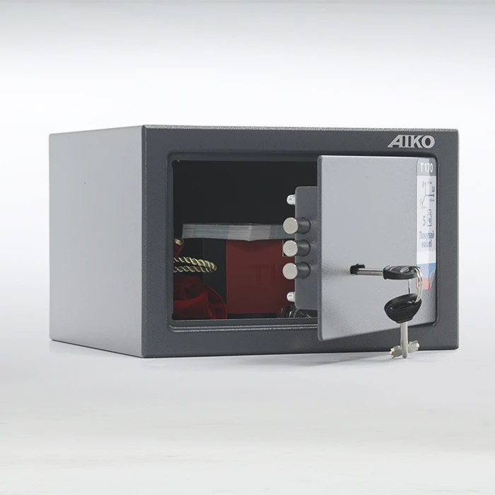 Сейф AIKO T-170 KL для дома и офиса фото Стеллажмастер Сейф AIKO T-170 KL для дома и офиса фото Стеллажмастер